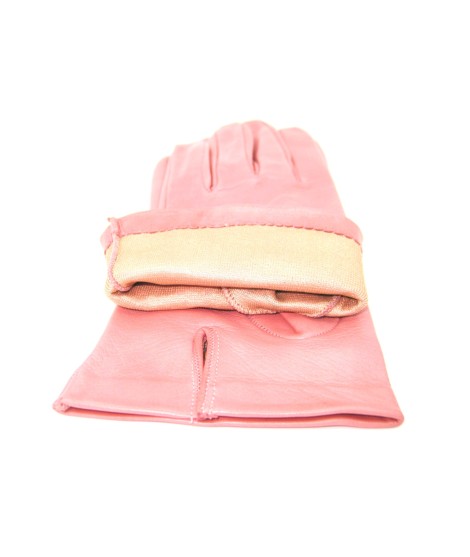 Sermoneta Gloves Guanto Nappa fodera seta Bubble gum Shopping Online