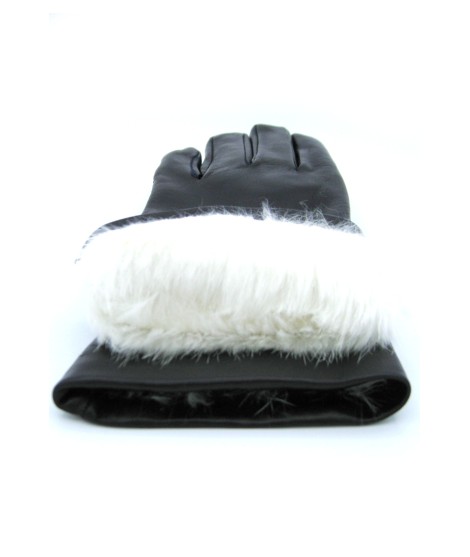 Sermoneta Gloves Guanto Nappa foderato Lapin Navy Saldi