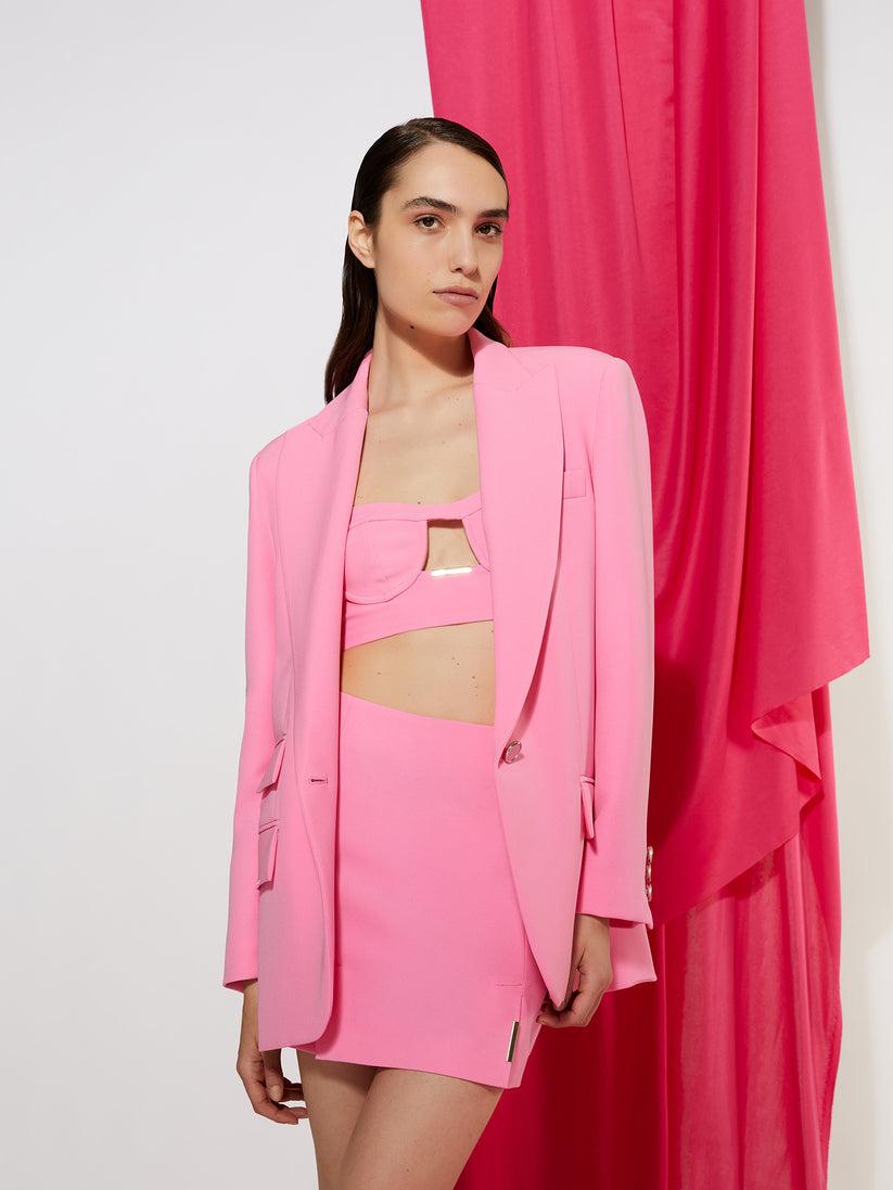 Space Simona Corsellini Giacca dritta in poly cady In Vendita