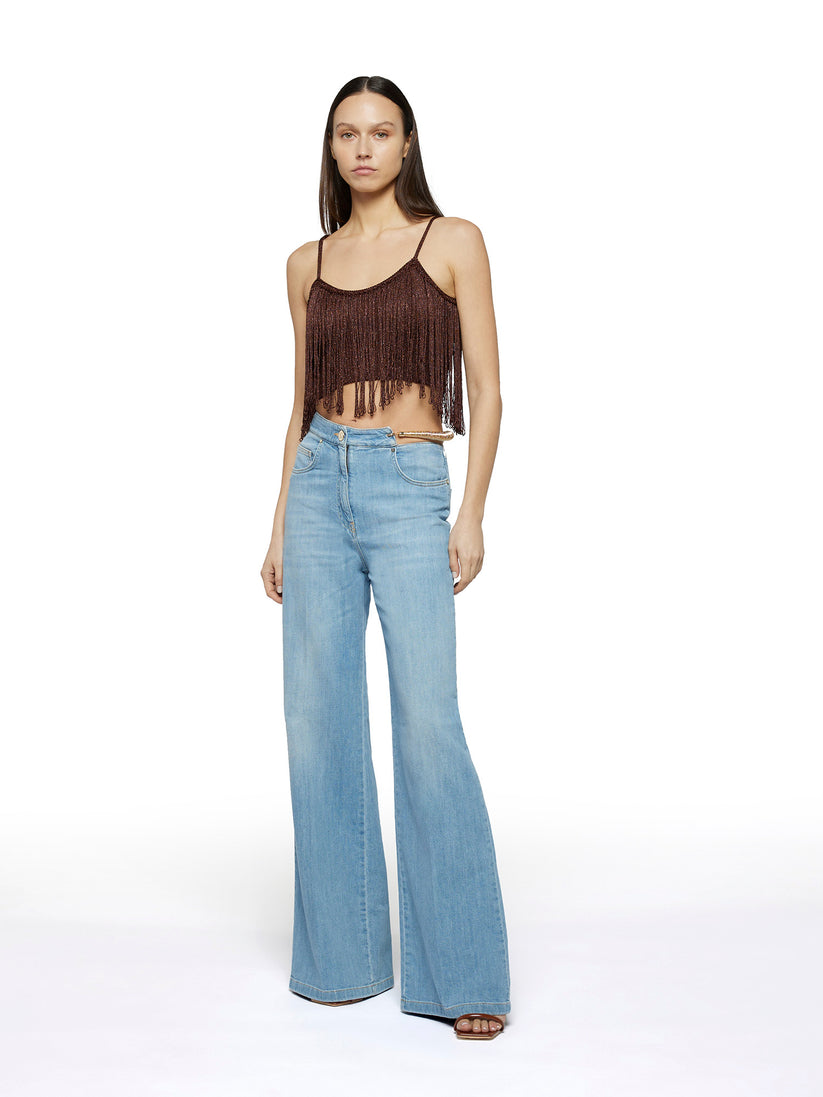 Space Simona Corsellini Denim largo in tela comfort meccanico 2025