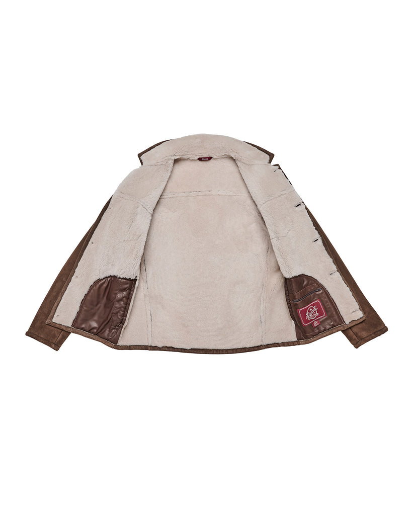 Stewart KIRA-SHEARLING MERINO SUEDE BRISA LAMB Nuova