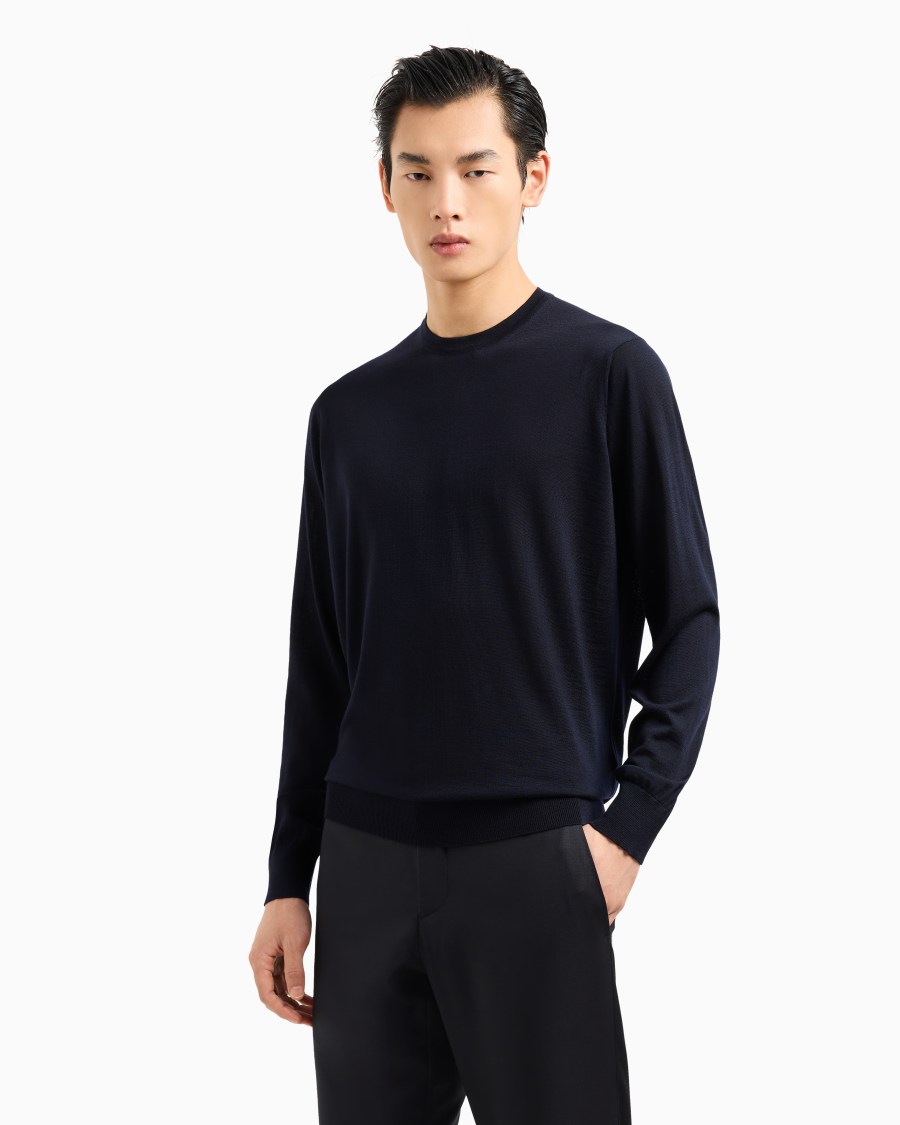 The world of armani MAGLIA GIROCOLLO IN LANA VERGINE Negozi Online