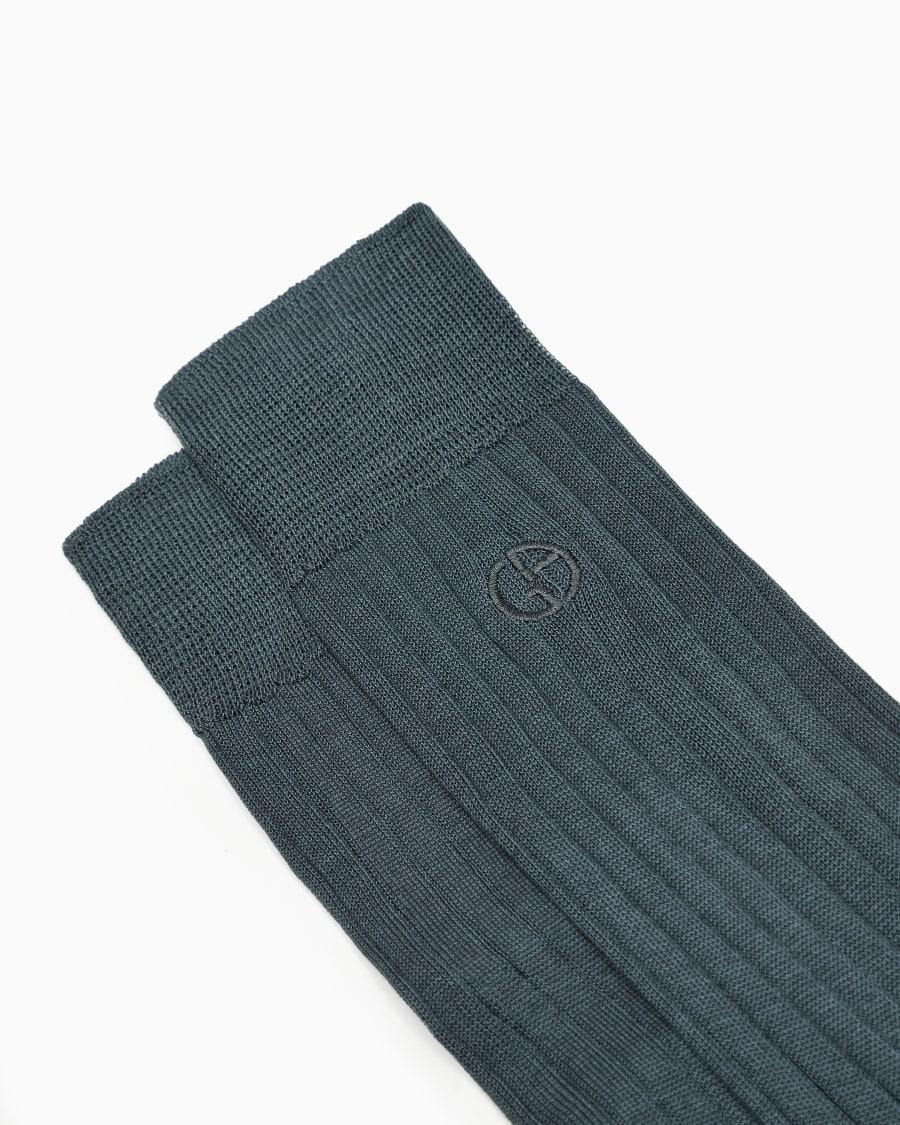 The world of armani CALZE CORTE CON LOGO RICAMATO Convenienza