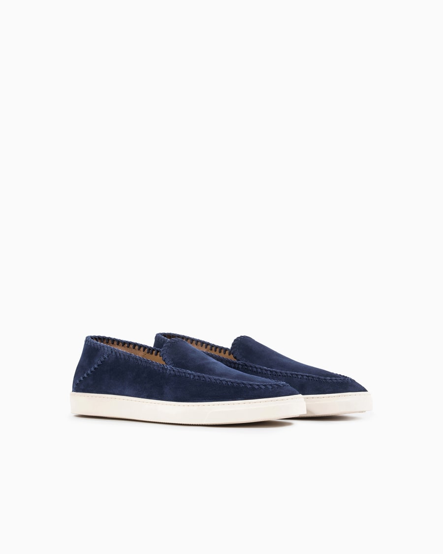 The world of armani GALLERIA 3 SLIP-ON IN PELLE SCAMOSCIATA Online