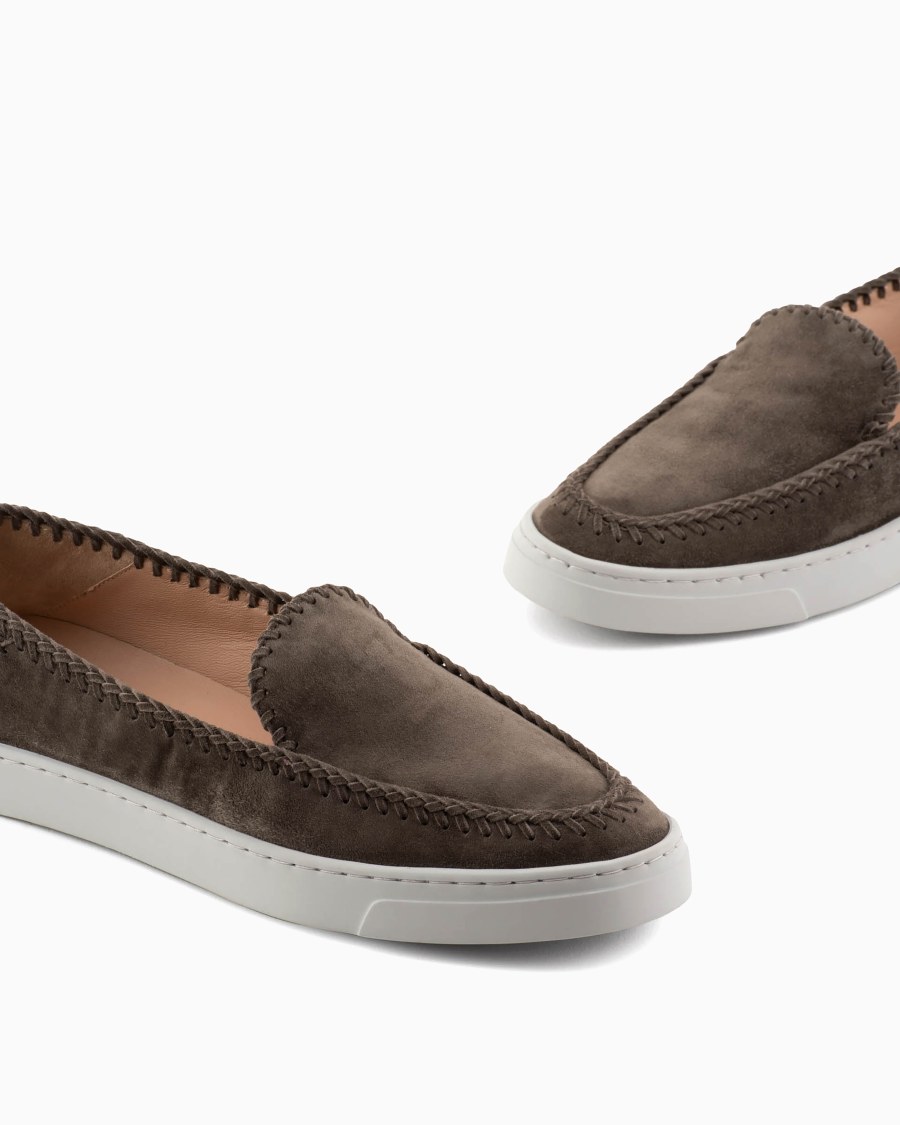 The world of armani GALLERIA 3 SLIP-ON IN PELLE SCAMOSCIATA Offerte