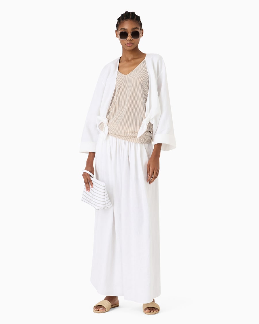 The world of armani TOP GIROCOLLO IN VISCOSA A COSTE Shopping Online