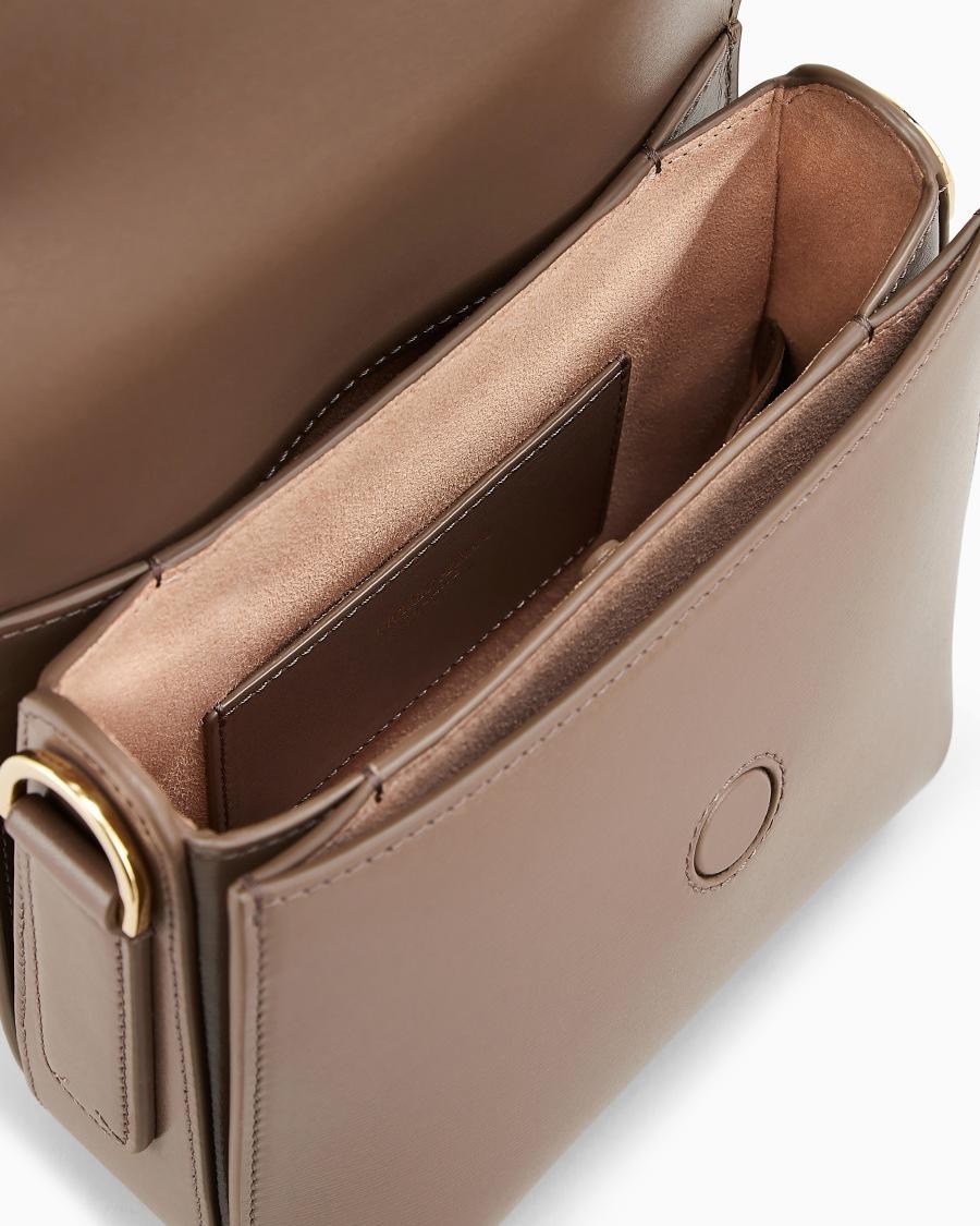 The world of armani BORSA LA PRIMA IN PELLE PALMELLATA CON TRACOLLA A NASTRO In Saldo