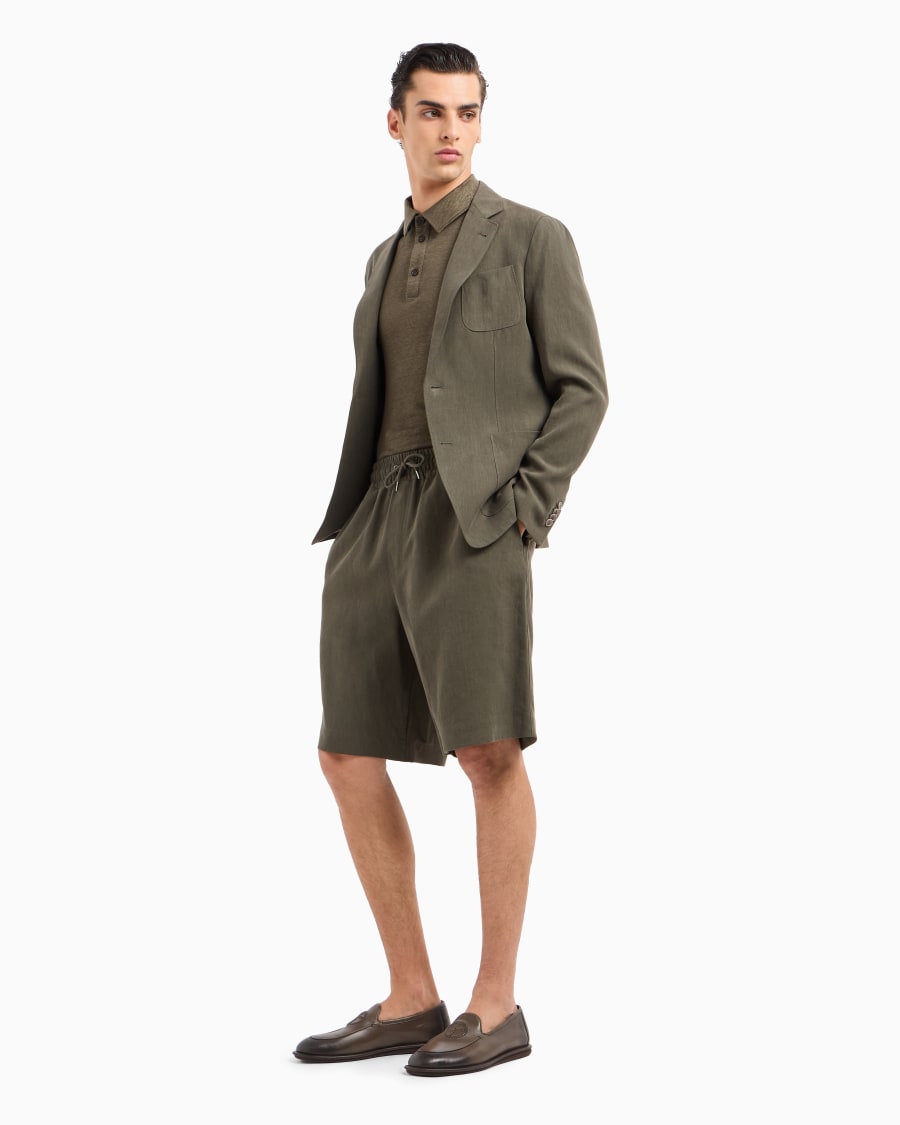 The world of armani POLO A MANICHE CORTE IN JERSEY DI PURO LINO Shopping Online
