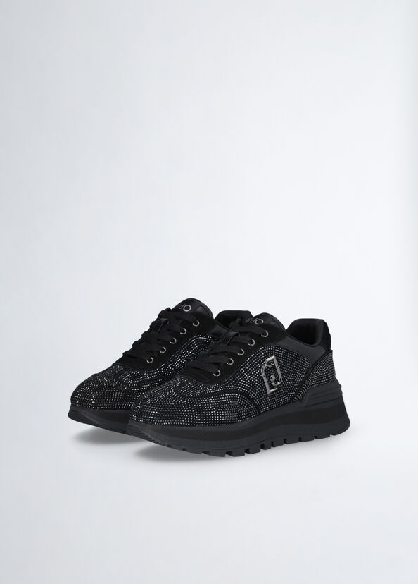 Liu Jo Sneakers nere full strass Online