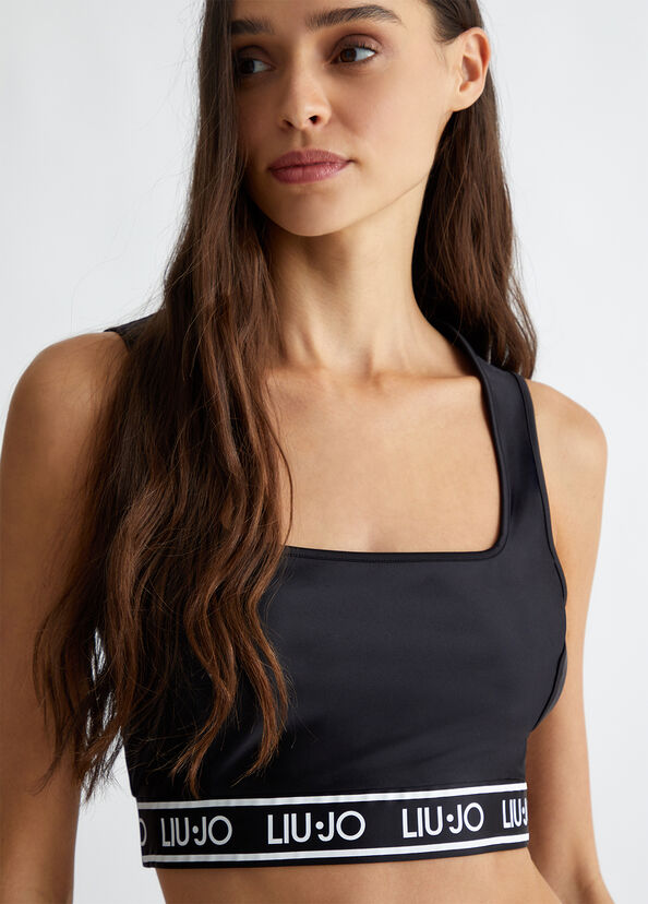 Liu Jo Top in jersey con logo Saldi