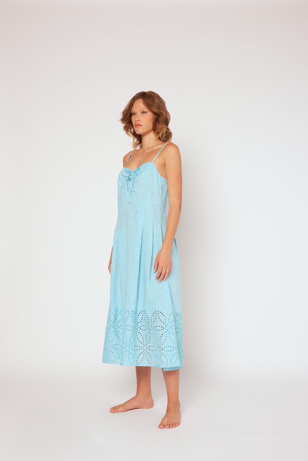 120% Lino Midi Linen Dress 2025