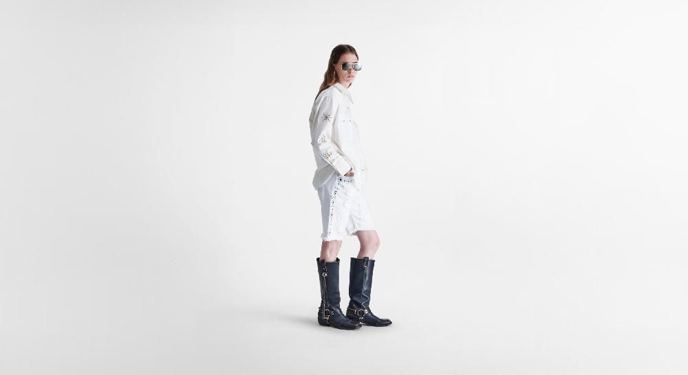 Washington Dee Cee White Denim Elvis Shirt Sconto