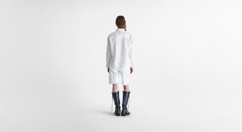 Washington Dee Cee White Denim Elvis Shirt Sconto