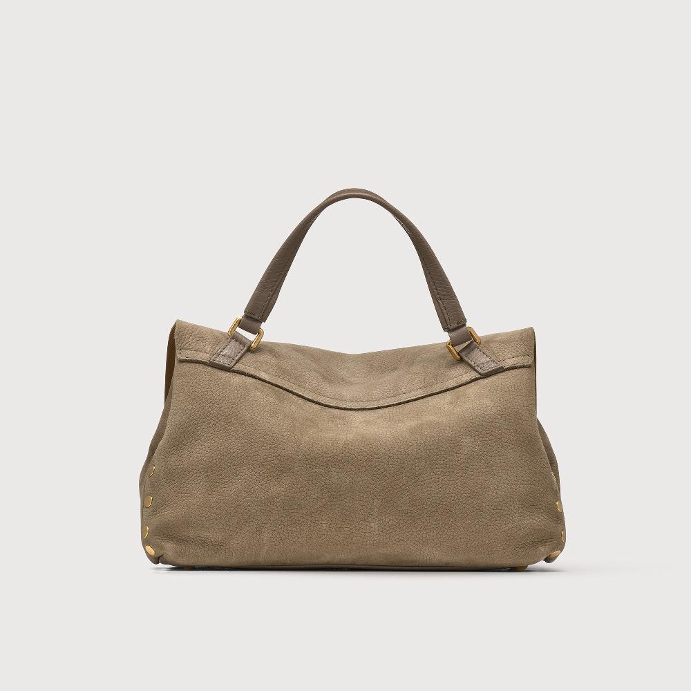 Zanellato BORSA POSTINA® SMALL IN PELLE NABUK GREY VOLTOLINA | Zanellato Pezzi Unici