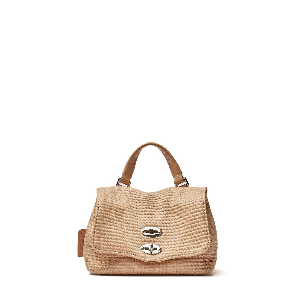 Zanellato BORSA POSTINA® BABY IN TESSUTO PAGLIA BEIGE AGAR AGAR | Zanellato Nuova
