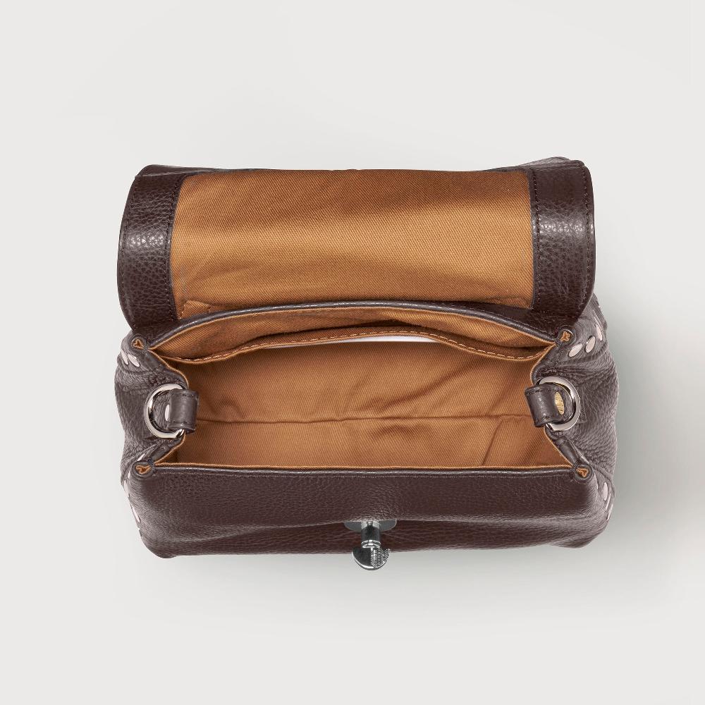 Zanellato BORSA POSTINA® BABY IN PELLE MARTELLATA BROWN MOCACCINO | Zanellato Fino Al -60%