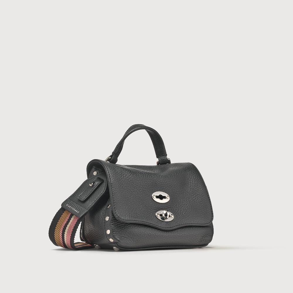 Zanellato BORSA POSTINA® BABY IN PELLE MARTELLATA BLACK NERO | Zanellato Saldi Di Fabbrica