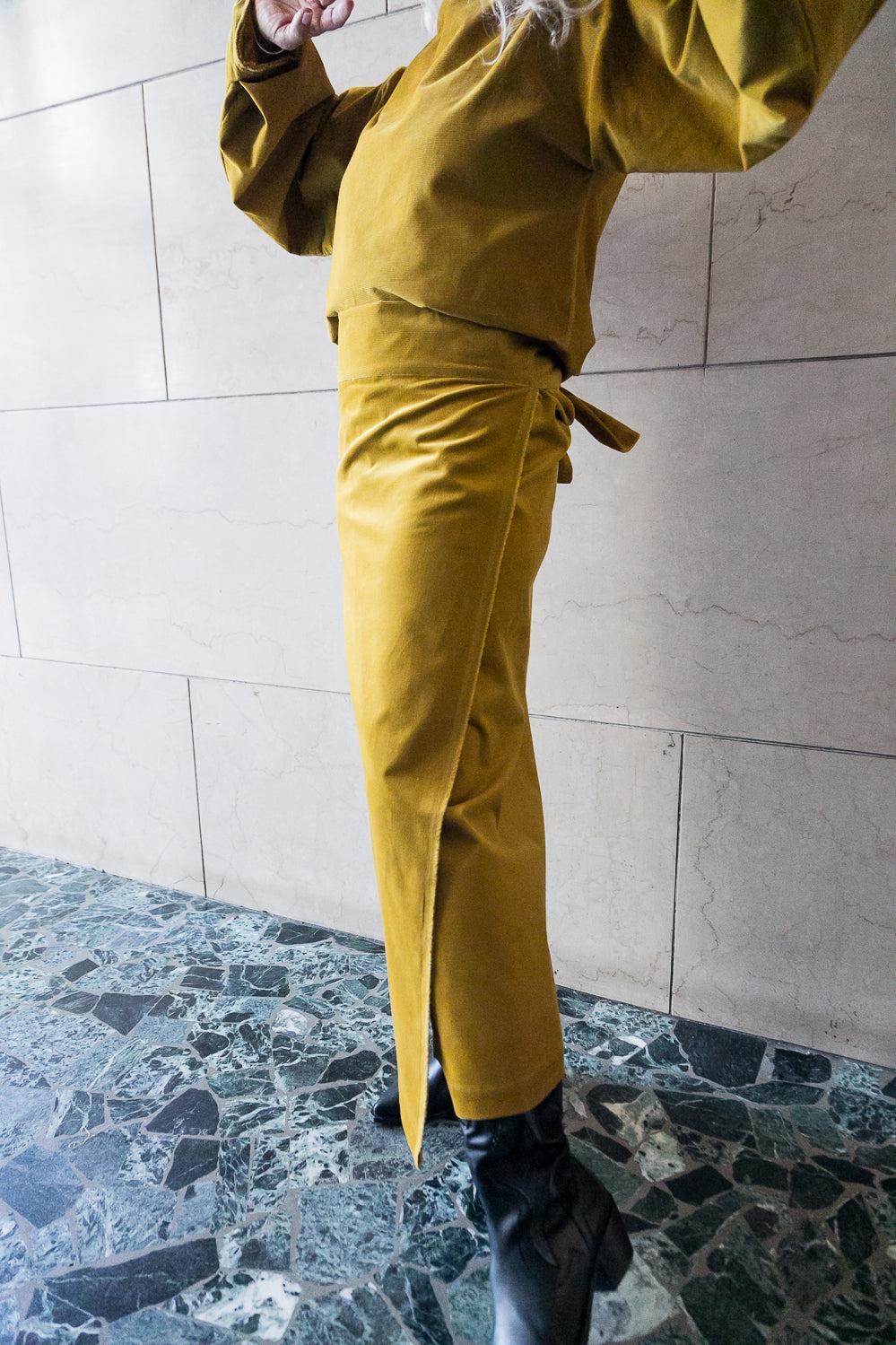 ﻿Zerobarracento Extra long wrap skirt Promozione