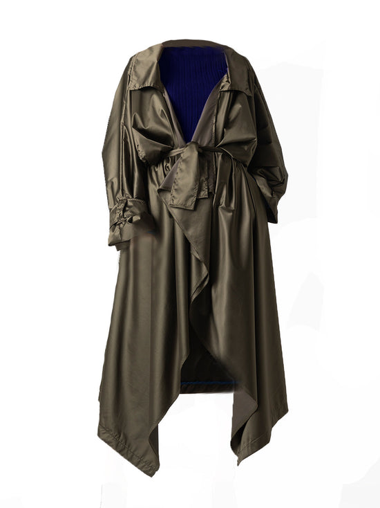 ﻿Zerobarracento ANDREA Newlife Trench - Olive/Black Vendita Economica
