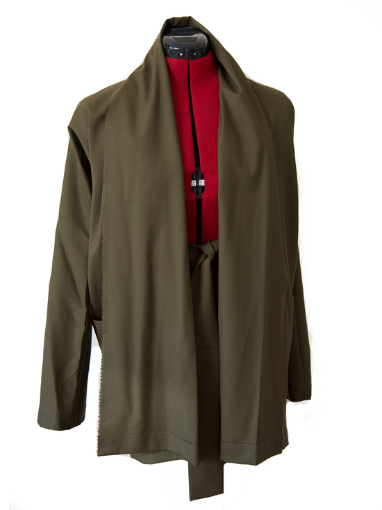 ﻿Zerobarracento TSUKESAGE BLAZER - Lilac Gray/Olive Vendita