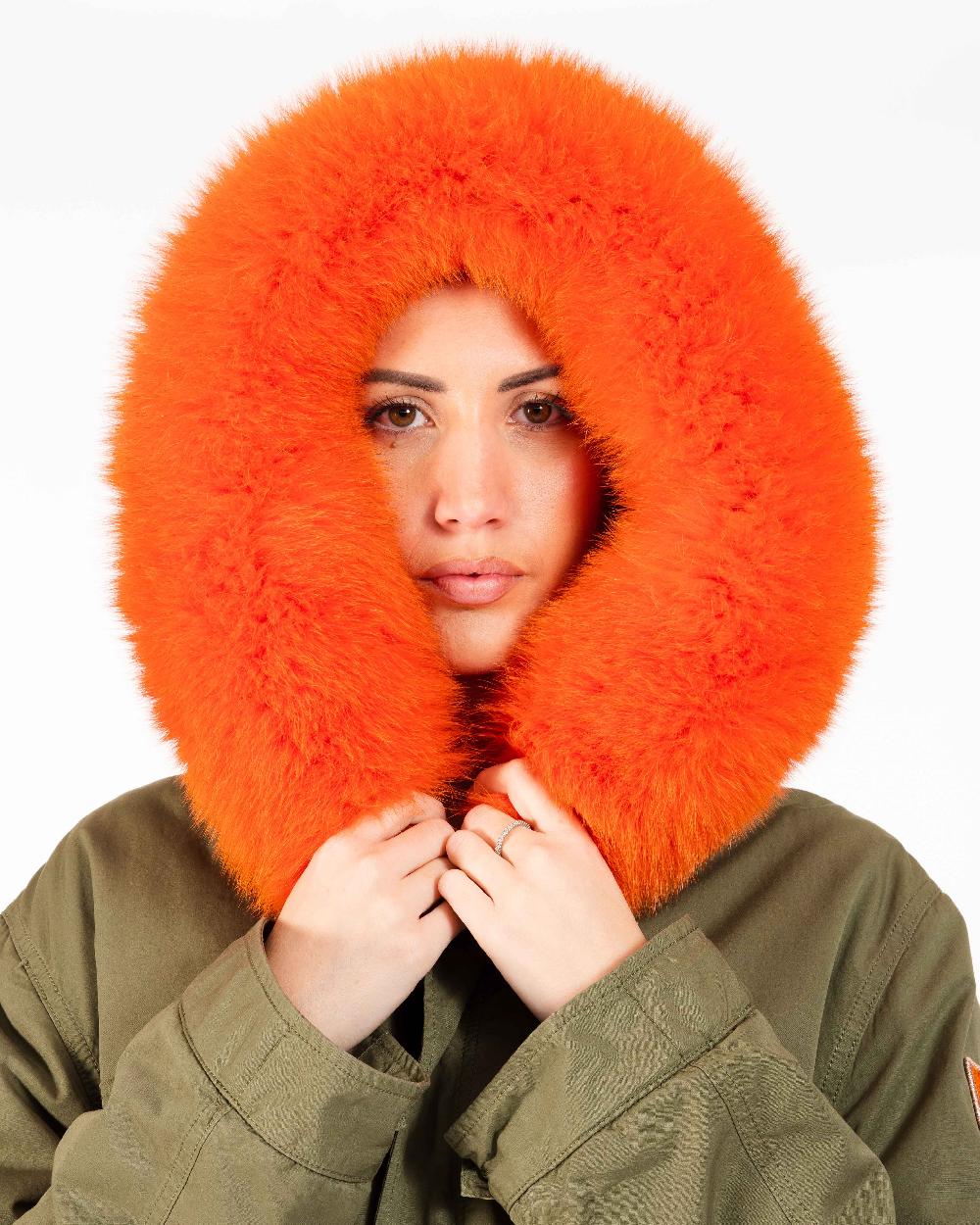 Alessandra chamonix AMANDINE MILITARY ORANGE / PARKA Nuovo